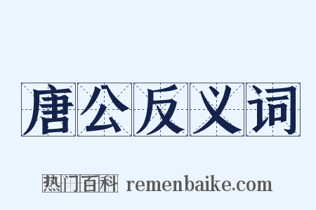 唐公反义词是什么意思的图片